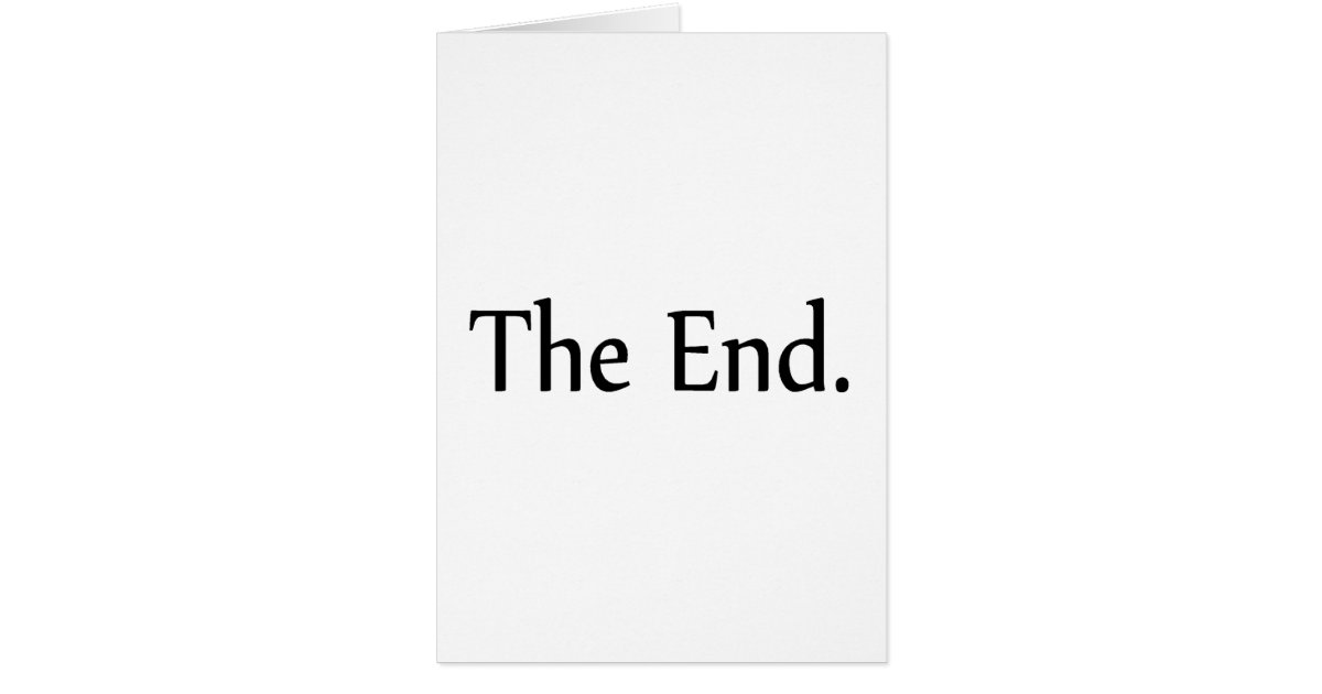 The End Card Zazzle