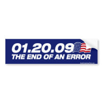 The End of an Error Bumper Sticker bumper stickers