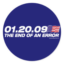 Das Ende eines Fehler-Aufklebers sticker