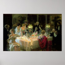 The End of Dinner, 1913 Print