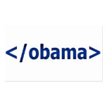 The End of Obama Business Card Templates