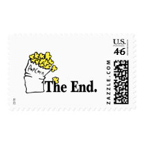 The End (Popcorn) Postage Stamps