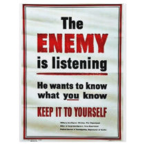 The Enemy Is Listening flyers by ww2posters The Enemy Is Listening flyers