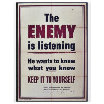 The Enemy Is Listening flyers by ww2posters The Enemy Is Listening flyers