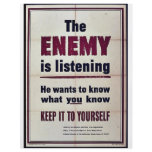 The Enemy Is Listening Flyer Design