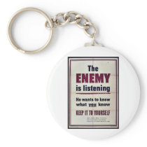 The Enemy Is Listening Keychain