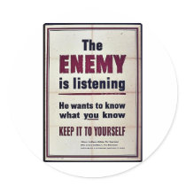 The Enemy Is Listening Stickers
