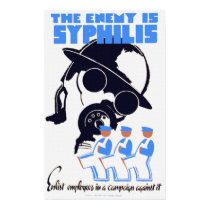 The Enemy is Syphilis Poster posters by retroz The Enemy is Syphilis Poster posters