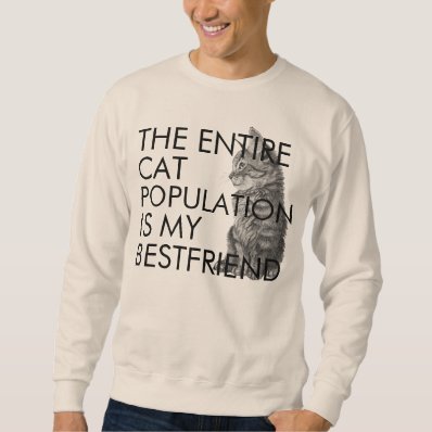 The Entire Cat Population Pullover Sweatshirts