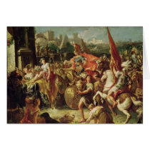 The Entrance of Alexander the Great Greeting Cards