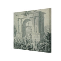 The entrance of French troops to A'Osta Gallery Wrap Canvas