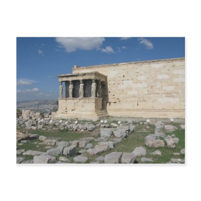 The Erecthion is part of ancient Greek Acropolis Postcard by gothicarts