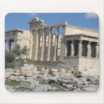 The Erecthion - most sacred site in ancient Greece Mouse Pad by gothicarts