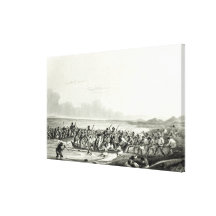 The Eskimoes Pillaging the Boats Stretched Canvas Print