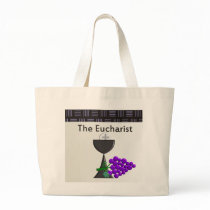 The Eucharist Chalice and Grapes Design Tote Bag