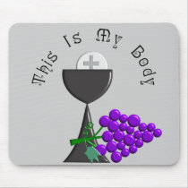 The Eucharist Chalice & Communion Host Gifts Mousepads