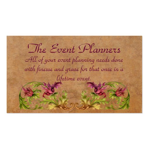 The Event Planners Profile Card Business Cards