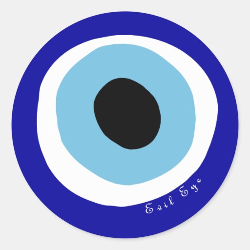 The evil eye round sticker