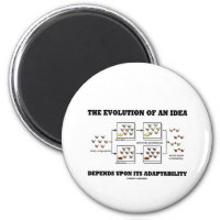 The Evolution An Idea Depends Upon Adaptability 2 Inch Round Magnet