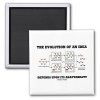 The Evolution An Idea Depends Upon Adaptability 2 Inch Square Magnet