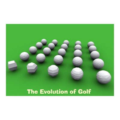 The Evolution of Golf Poster by pterandon