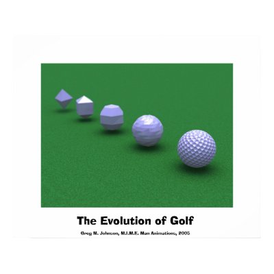 The Evolution of Golf Print by pterandon