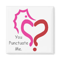 The Existential Seahorse_You Punctuate Me magnets