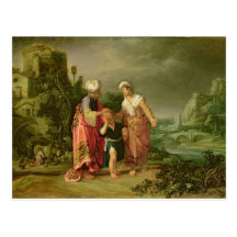 The Expulsion of Hagar, 1612 Postcard