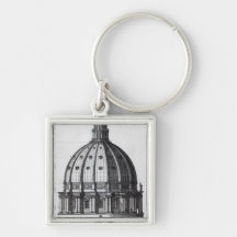 The exterior of the dome of St. Peter's, Rome Key Chains