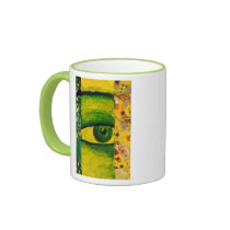 The Eye - Gold & Emerald Awareness - 2 Eyes mugs