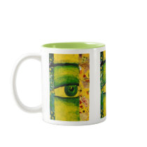 The Eye - Gold & Emerald Awareness - 3 Eyes mugs