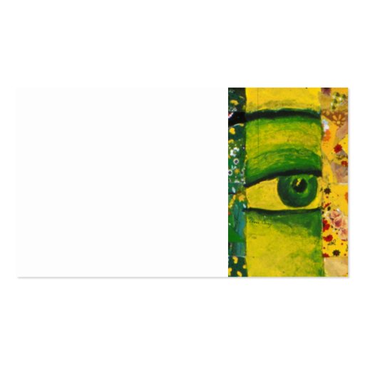 The Eye - Gold & Emerald Awareness Business Card (front side)
