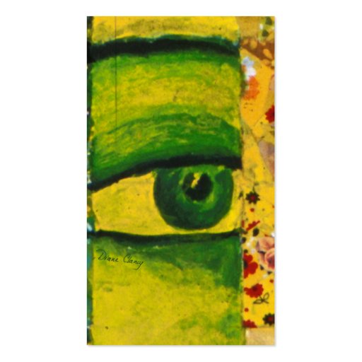 The Eye - Gold & Emerald Awareness Business Card (back side)