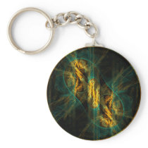 The Eye of the Jungle Abstract Art Keychain