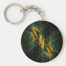 The Eye of the Jungle Abstract Art Keychain