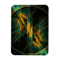 The Eye of the Jungle Abstract Art Premium Magnet