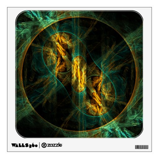 The Eye of the Jungle Abstract Art Square Wall Skins