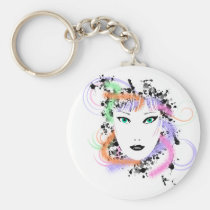 The face Keychain keychains