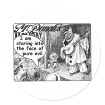 The Face of Pure Evil (Banjo Clown) Sticker