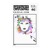 the face Postage stamps