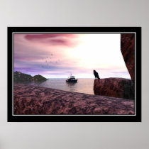 The Falcon at the Beach Poster Print posters
