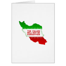 The fallen will not be forgotten card
