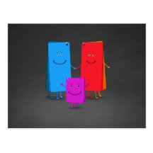 The Family of Colors Postcards
