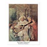 The Family Of Mezzetino By Antoine Watteau Post Cards
