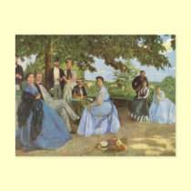 The Family Reunion, Frederick Bazille postcards by vintagegiftmall The Family Reunion, Frederick Bazille postcards