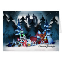 The Family Visit, Gothic Christmas Card