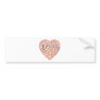 The Famous LOVE Star Burst Heart Bumper Stickers