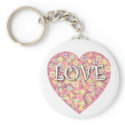 The Famous LOVE Star Burst Heart keychains