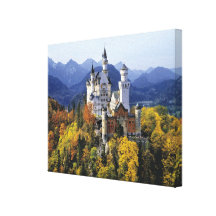 The fanciful Neuschwanstein is one of three Stretched Canvas Prints
