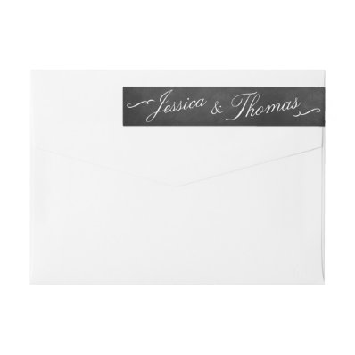The Fancy Chalkboard Wedding Collection Wrap Around Label